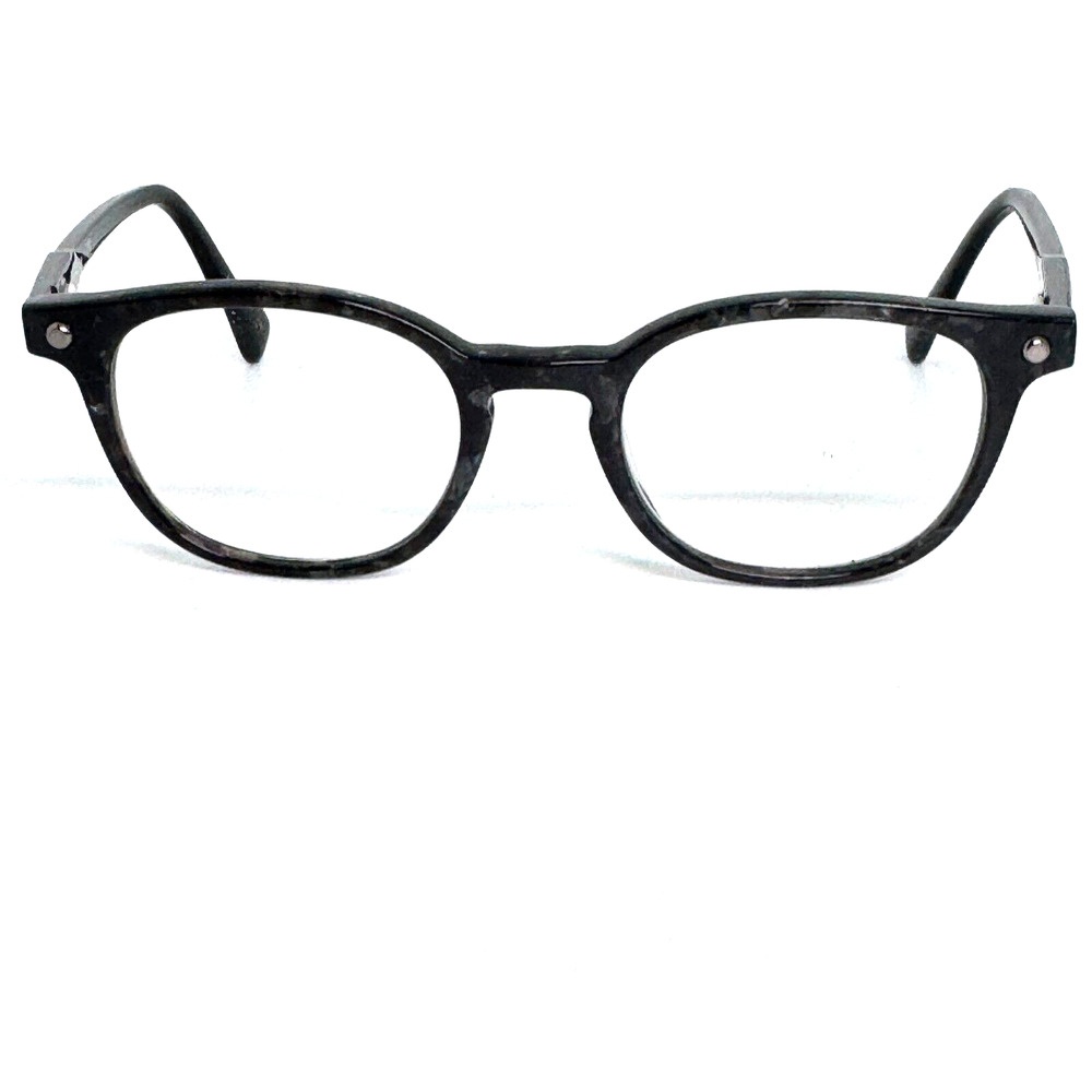 Longchamp Eyeglasses Frames Marble 002 Black Round Full Rim 47-19-140 H16393